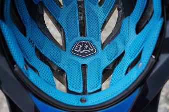 Blue Troy Lee Designs A3 mountain bike helmet plush liner.